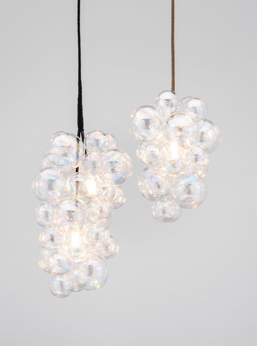 The Iridescent Cascade Glass Bubble Chandelier | The Light Factory